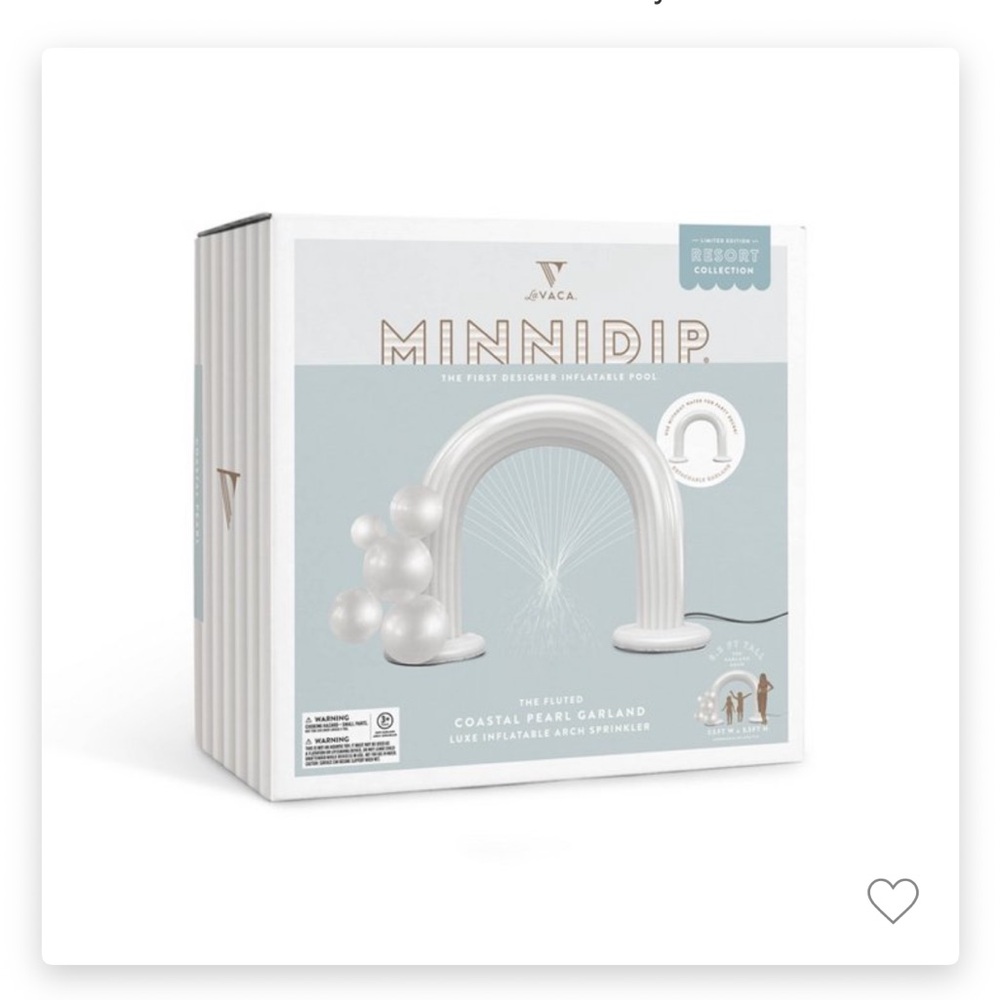 Minnidip Inflatable Pool with Coastal Pearl Garland